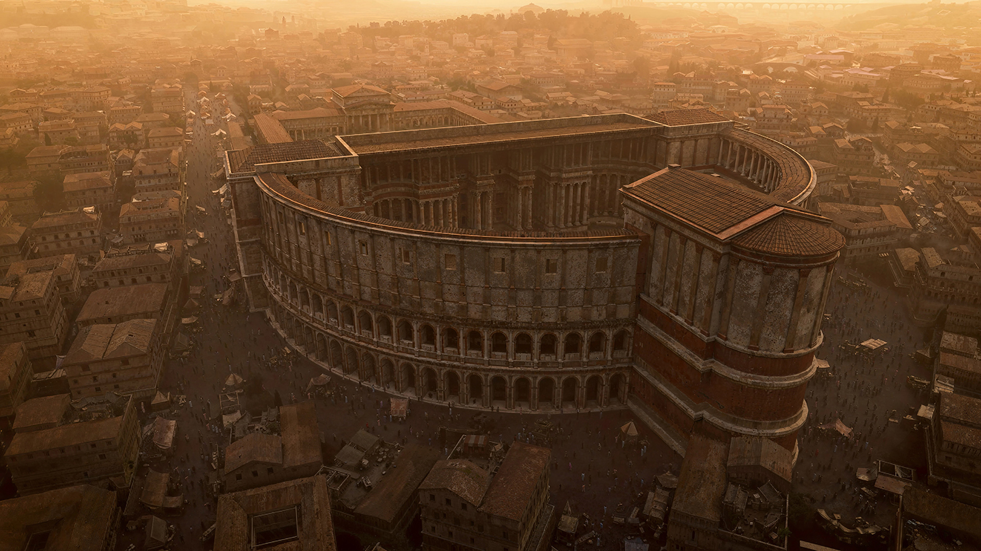 CGI reconstruction of the Theatre of Pompey in Ancient Rome