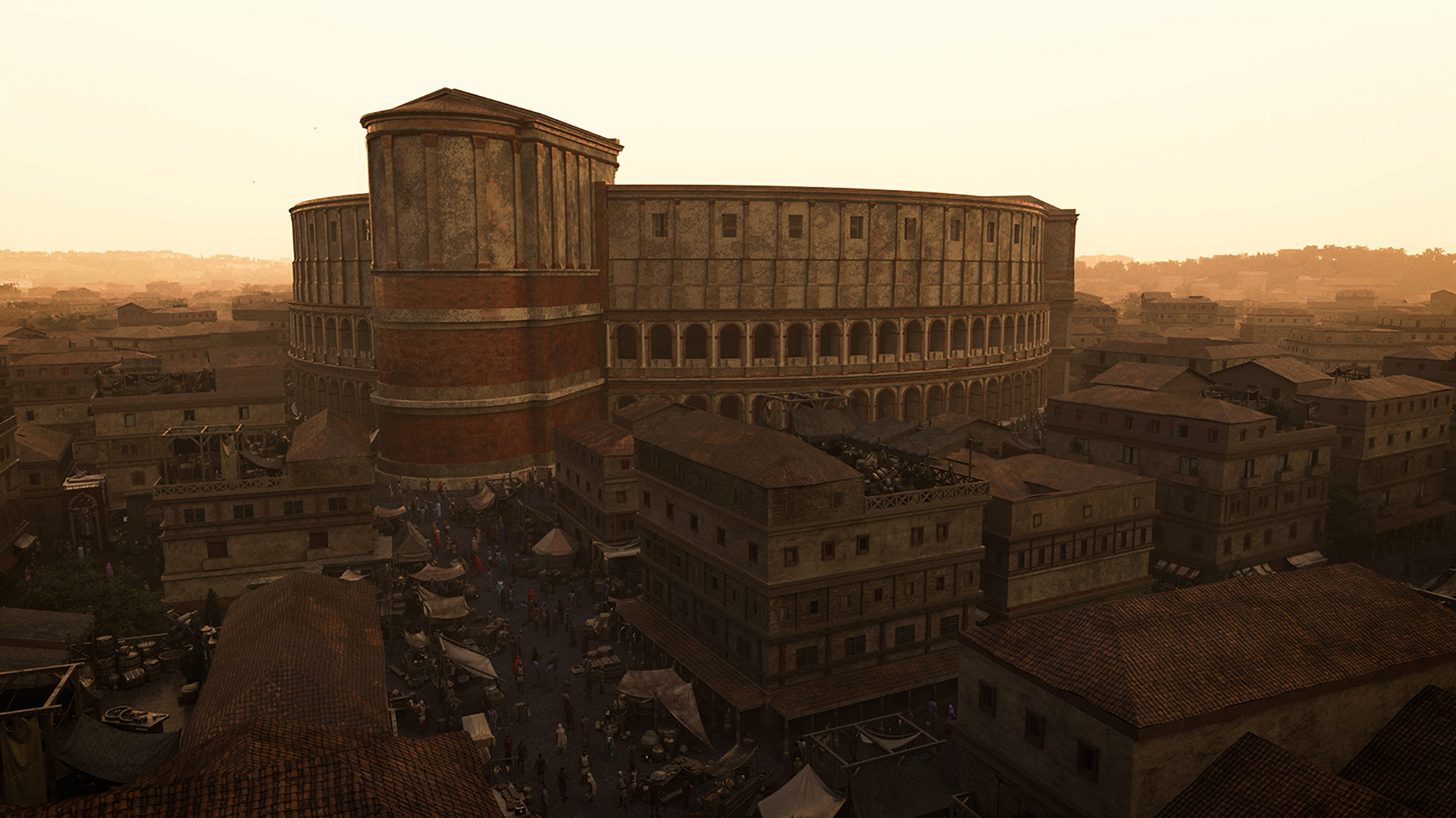 CGI reconstruction of the Theatre of Pompey in Ancient Rome