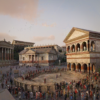 View of the Curie and Comitium in the Forum Ancient Rome Republic