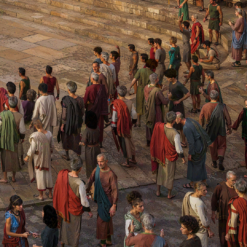 Close up view of the Curie and Comitium in the Forum Ancient Rome Republic