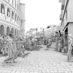 3D model view of a busy market in Ancient Rome