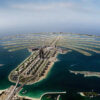 Aerial timelapse footage of The Palm Jumeirah