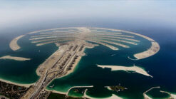 Aerial timelapse footage of The Palm Jumeirah