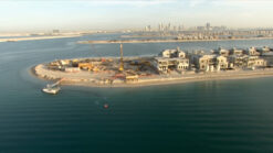 Aerial timelapse footage of The Palm Jumeirah