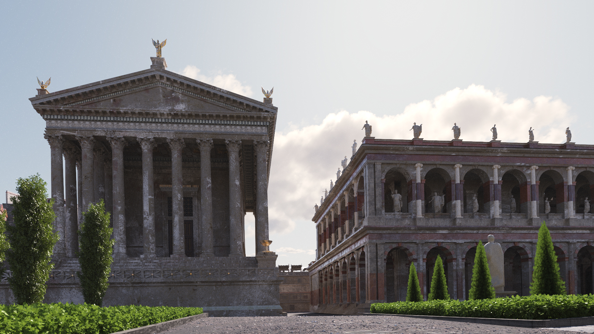 Sunrise over Ancient Rome