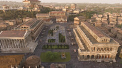 Aerial image of the Forum in Ancient Rome during the late Republic