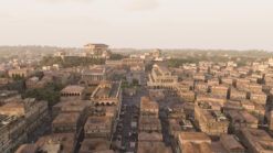 Aerial image of the Forum in Ancient Rome during the late Republic