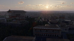 Aerial sunset image of the Ancient Rome during the late Republic